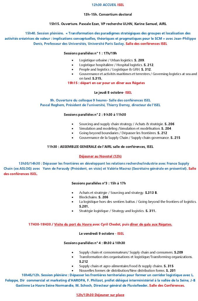Synth&egrave;se Programme